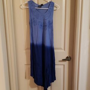 Gradient Blue High Low Dress